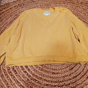 Yellow cropped sweater